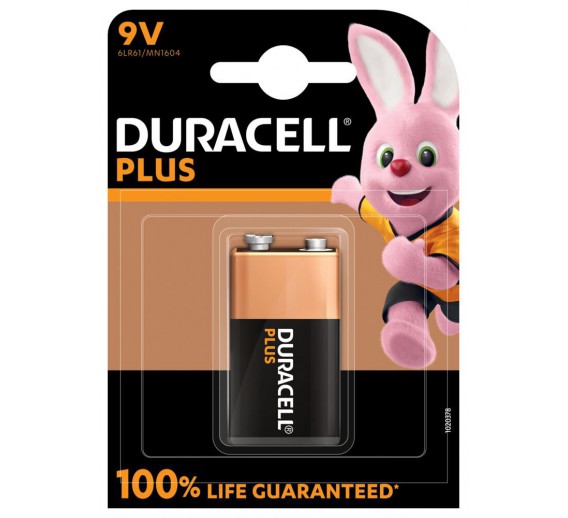 Elektronikos prekės. Elementai - baterijos. Šarminė baterija 6LR61 9V Duracell  Plus Power 