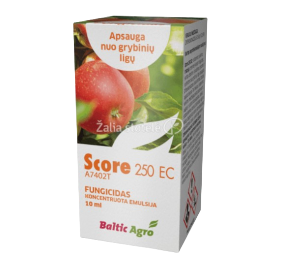 Sodo ir daržo prekės. Augalų apsaugos priemonės. Fungicidai. Score fungicidas 250g/l. 10ml 