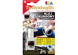 Dažai. Glaistas, gruntas, klijai, skiedikliai. Klijai. Sekundiniai klijai TECHNICQLL C-990, 8 g 