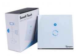 Elektronikos prekės. Vaizdo stebėjimo ir apsaugos sistemos. Sensorinis jungiklis Sonoff Touch 1-kanalo valdomas WiFi 