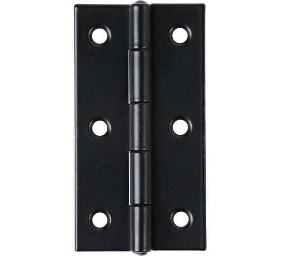 Vidaus apdailos prekės. Durys, jų dalys. Durų furnitūra. Lankstai, vyriai. Siauri vyriai 80x41x1,5mm juodi