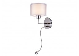 Apšvietimas. Sieniniai šviestuvai. Sieninis šviestuvas G.LUX GM-171/1A+LED, baltas 