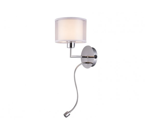 Apšvietimas. Sieniniai šviestuvai. Sieninis šviestuvas G.LUX GM-171/1A+LED, baltas 