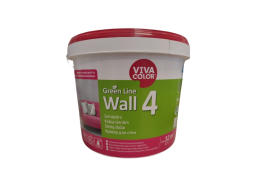 Dažai. Dažai, dažymo įrankiai, dažymo juostos. Vandeniniai dažai. Sienų ir lubų dažai Vivacolor Wall 4 A 2,7l 