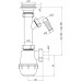Santechnikos prekės. Vonios įranga. Sifonai. Sifonas ANI GROT 1 1/2  x40mm su atšaka skalbyklei  kaina