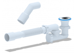 Santechnikos prekės. Vonios įranga. Sifonai. Sifonas dušo padui su lanksčia žarna ANI 1 1/2