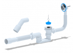 Santechnikos prekės. Vonios įranga. Sifonai. Sifonas voniai su lanksčia žarna Ani 1 1/2