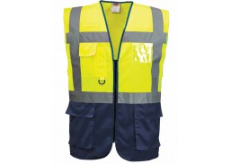 Signalinė liemenė PESSO HI-VIS, LSGMP geltona-mėlyna, S 