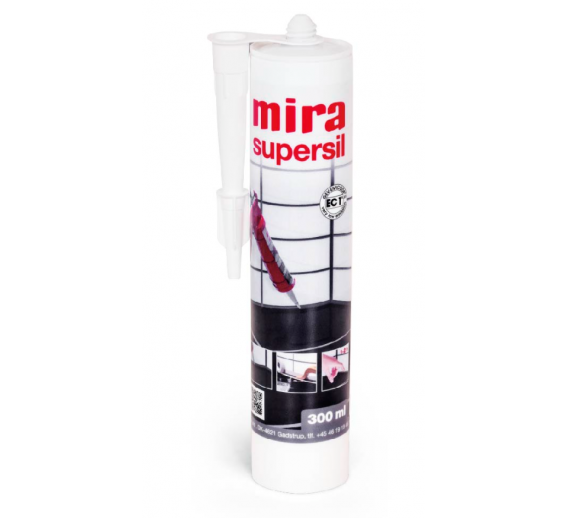 Vidaus apdailos prekės. Hermetikai, montavimo putos, sandarinimo juostos. Silikoniniai hermetikai. Silikonas Mira Transpare 300 ml 