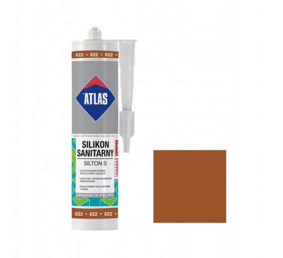 Vidaus apdailos prekės. Hermetikai, montavimo putos, sandarinimo juostos. Silikoniniai hermetikai. Silikonas SILTON S 022N riešuto sp. 280 ml 
