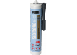 Vidaus apdailos prekės. Hermetikai, montavimo putos, sandarinimo juostos. Silikoniniai hermetikai. Silikoninis hermetikas FOME FLEX Sanitary 102 pilkas 310ml 