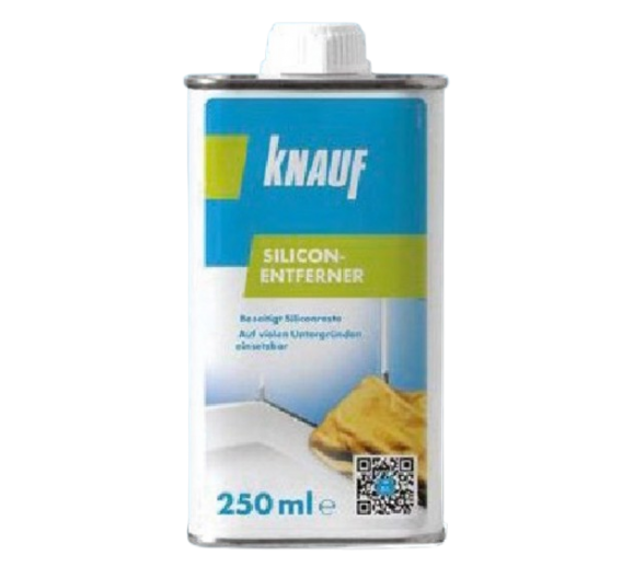 Vidaus apdailos prekės. Hermetikai, montavimo putos, sandarinimo juostos. Silikono likučių valiklis Knauf Silicom-Entferner 250ml