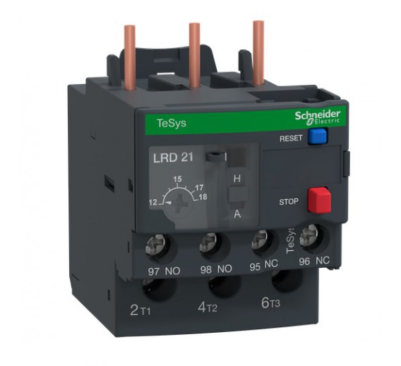 Elektros prekės. Moduliniai automatikos komponentai. Srovės nuotėkių relės. Šiluminė relė 12-18A LRD21 