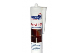 Vidaus apdailos prekės. Hermetikai, montavimo putos, sandarinimo juostos. Akriliniai hermetikai. Siūlių hermetikas Acryl 100 Braun, rudas, 600ml 