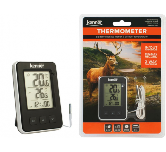 Namų apyvokos prekės. Termometrai. Skaitmeninis termometras KENNER DT-310C vidaus ir lauko 