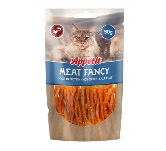 Gyvūnų prekės. Gyvūnėlių priežiūros priemonės. Naminių gyvūnų maistas. Skanėstai katėms krevetės COMFY APPETIT 50g 