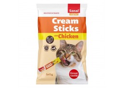 Gyvūnų prekės. Gyvūnėlių priežiūros priemonės. Naminių gyvūnų maistas. Skanėstai katėms Sanal Cream Sticks Chicken 75 g. 