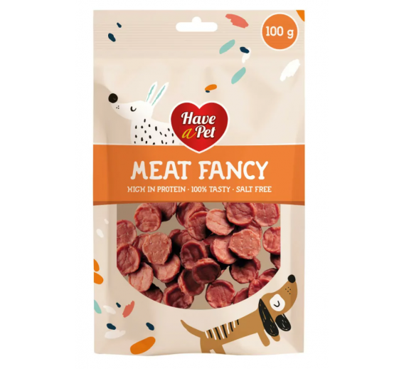 Gyvūnų prekės. Gyvūnėlių priežiūros priemonės. Naminių gyvūnų maistas. Skanėstas šunims HAP FANCY avienos sausainiai 100g