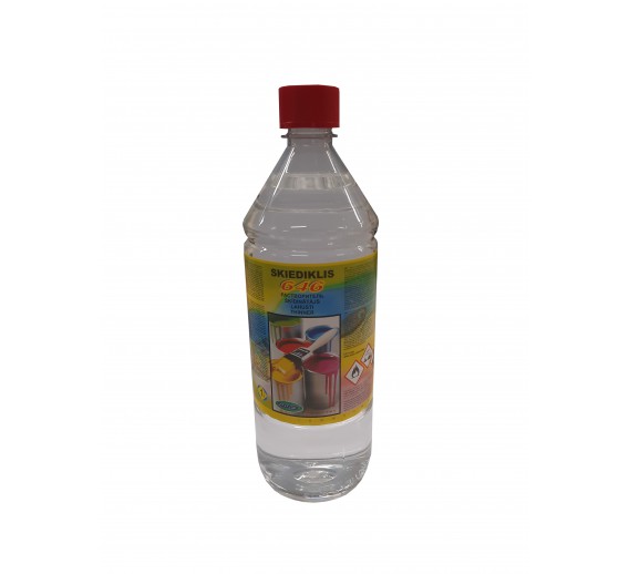 Dažai. Glaistas, gruntas, klijai, skiedikliai. Skiedikliai, tirpikliai. Skiediklis 646 1 l 