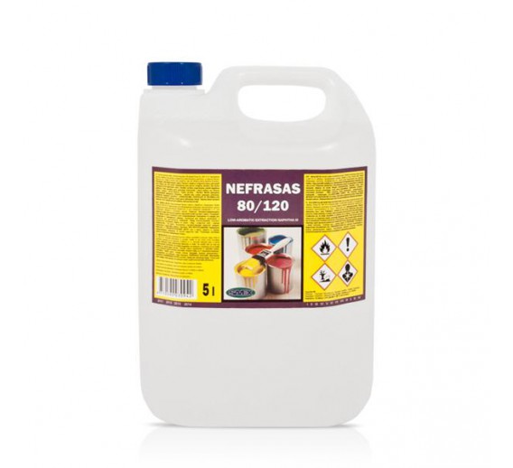 Dažai. Glaistas, gruntas, klijai, skiedikliai. Skiedikliai, tirpikliai. Skiediklis Nefrasas 5 l 