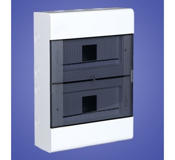 Elektros prekės. Elektros skydai, paskirstymo dėžės. Skydas SR n-24  N+PE  2 x 12 modulių 