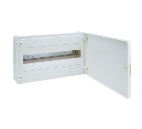 Elektros prekės. Elektros skydai, paskirstymo dėžės. Skydelis p/t 18 modulių IP40, baltos durys, HAGER 
