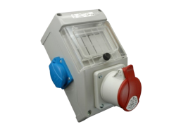 Elektros prekės. Elektros skydai, paskirstymo dėžės. Skydelis su kištukiniais lizdais ROS 4/x-12/S 