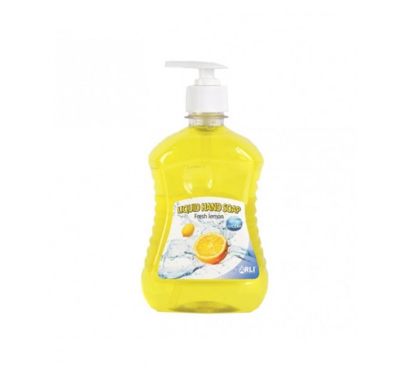 Švaros prekės. Muilas, pasta rankoms plauti. Skystas muilas ARLI CLEAN lemon 500 ml 