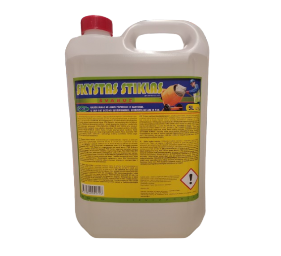 Statybinės medžiagos. Statybinė chemija. Plastifikatoriai. Skystas stiklas 5L 
