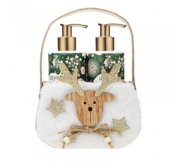 Švaros prekės. Muilas, pasta rankoms plauti. Skysto muilo ir rankų losjono rinkinys X-Mas 2x250ml