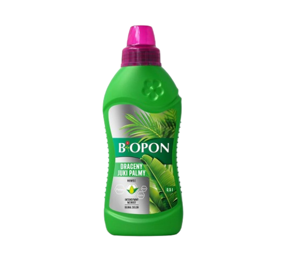 Sodo ir daržo prekės. Trąšos ir durpių substratai. Trąšos. Skystos trąšos. Skystos trąšos jukoms, dracenoms, palmėms Biopon 500ml