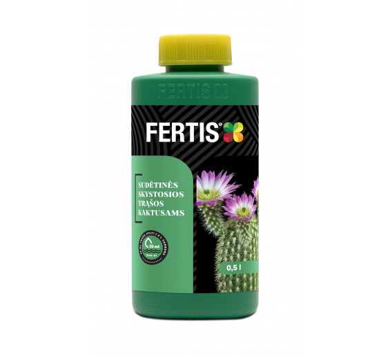 Sodo ir daržo prekės. Trąšos ir durpių substratai. Trąšos. Skystos trąšos. Skystos trąšos kaktusams FERTIS 500 ml 