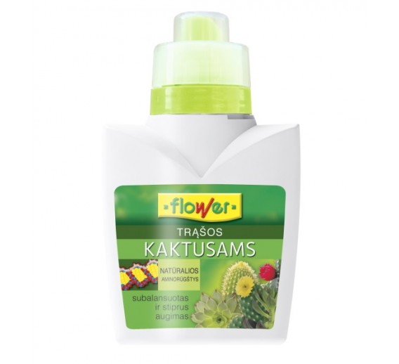 Sodo ir daržo prekės. Trąšos ir durpių substratai. Trąšos. Skystos trąšos. Skystos trąšos kaktusams Flover, 300ml 