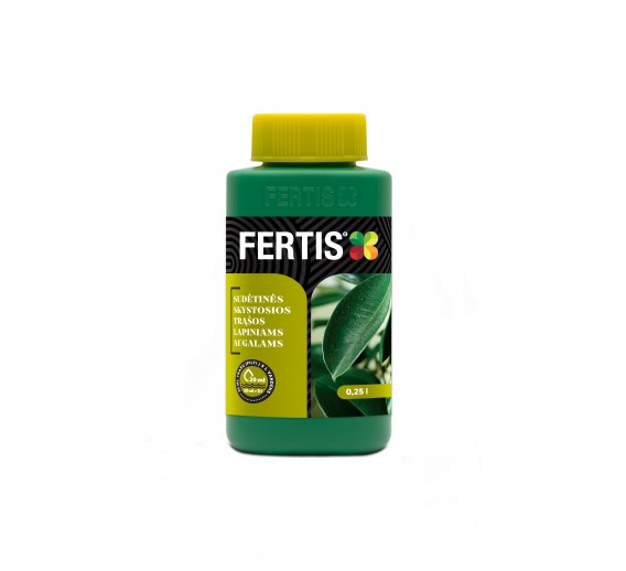 Sodo ir daržo prekės. Trąšos ir durpių substratai. Trąšos. Skystos trąšos. Skystos trąšos lapiniams augalams FERTIS 250 ml 