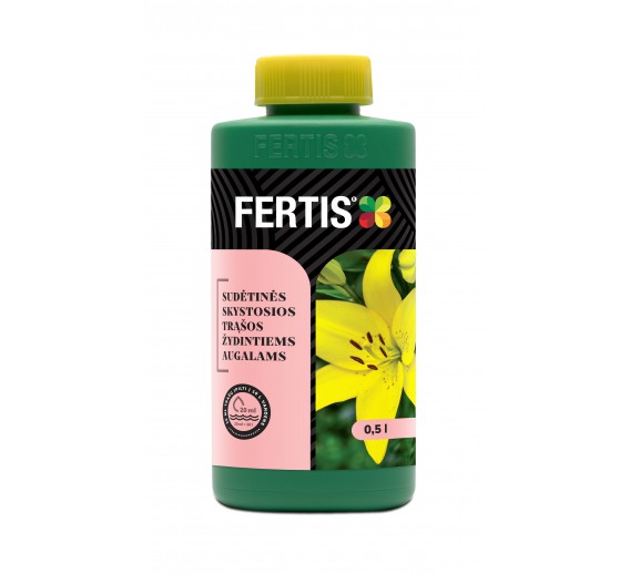 Sodo ir daržo prekės. Trąšos ir durpių substratai. Trąšos. Skystos trąšos. Skystos trąšos žydintiems augalams FERTIS 500 ml 