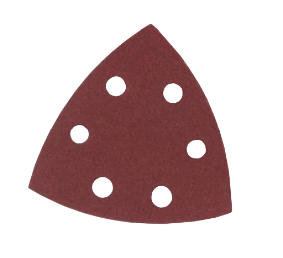 Darbo įrankiai. Įrankių priedai. Šlifavimo medžiagos. Delta šlifavimo lapeliai. Šlifavimo kibus lapelis 94x94mm P120 5vnt 