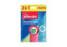 Švaros prekės. Šluostės, virtuvės kempinės. Šluostė Vileda Mikrofibra Ultra Fresh 3 vnt. 