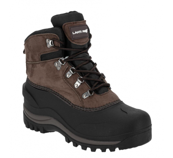 Darbo saugos prekės. Darbo batai. Auliukiniai batai. Sniego batai Lahti rudi