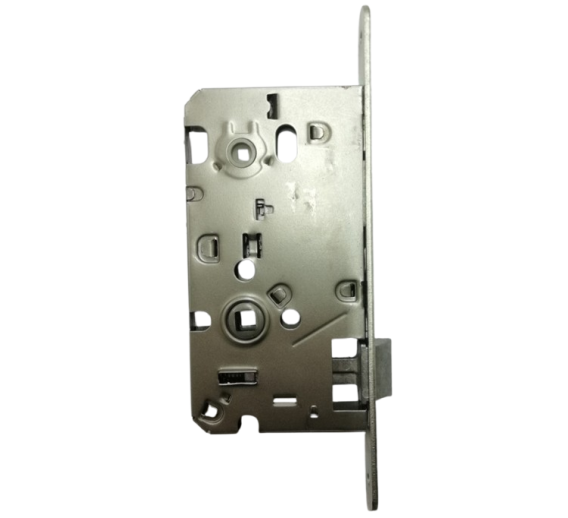 Vidaus apdailos prekės. Durys, jų dalys. Durų furnitūra. Spynos durims, pakabinamos spynos. Spynos durims. Spyna ERKADO WC Kairė