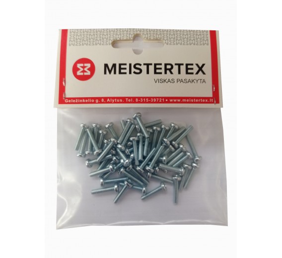 Tvirtinimo detalės. Sraigtai. Sraigtai DIN7985. Sraigtas DIN7985  M3 x 14 mm, 50 vnt. 