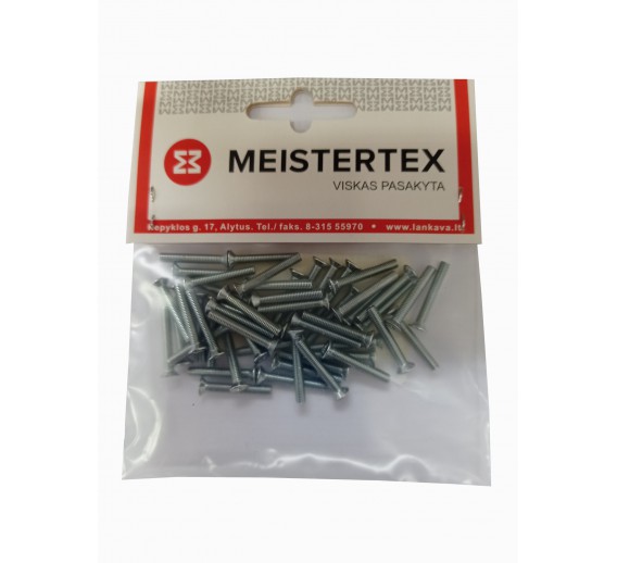 Tvirtinimo detalės. Sraigtai. Sraigtai DIN965. Sraigtas DIN965c. M3 x 16 mm, 50 vnt. 