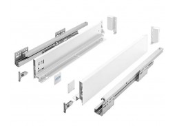 Baldinė furnitūra. Stalčių bėgeliai ir jų sistemos. BLUM stalčių bėgeliai. Stalčių sistema AXISPRO H84 L450 balta sp. 