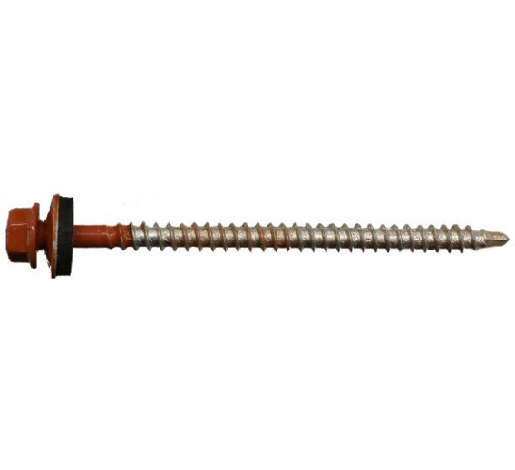 Stoginis savisriegis 4.8x80 mm RAL8004 į medį 