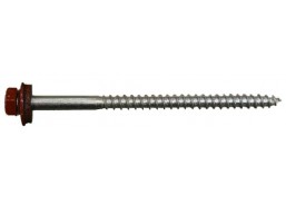 Tvirtinimo detalės. Stoginiai savisriegiai. Spalvoti stoginiai savisriegiai 5,5x80 ir 5,5x100. Stoginis sraigtas 6x100 RAL3009 į medį 