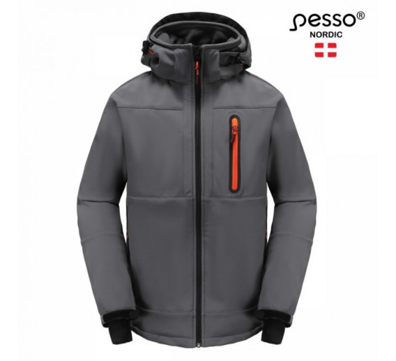 Darbo saugos prekės. Darbo drabužiai. Striukės. Striukė Orion Ripstop softshell pilka 4XL 