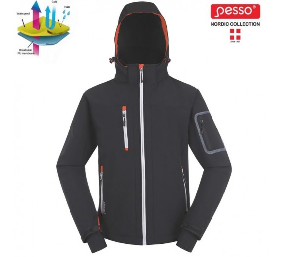 Darbo saugos prekės. Darbo drabužiai. Striukės. Striukė Softshell ACROPOLIS 4XL Pilka 