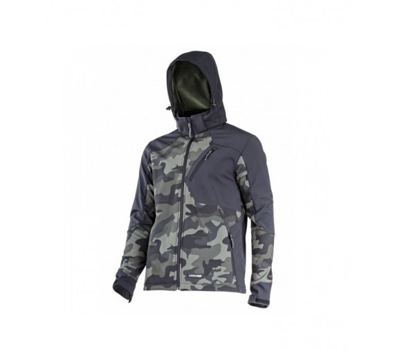 Darbo saugos prekės. Darbo drabužiai. Striukės. Striukė softshell kamufliažinė L d. 