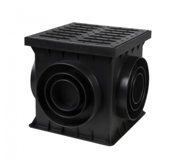 Statybinės medžiagos. Stogo dangos. Lietaus nuvedimo sistemos. Plastikiniai lietvamzdžiai. Šulinėlis su grotelėmis BIELBET