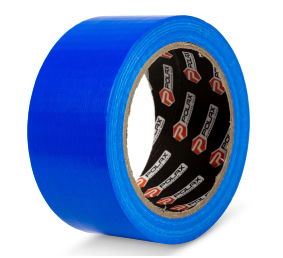 Vidaus apdailos prekės. Pakavimo, izoliacinės, lipnios juostos. Armuotos juostos, audinio juostos. Sustiprinta mėlyna lipni juosta POLAX 48 mm 25 m 