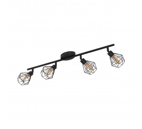 Apšvietimas. Lubiniai šviestuvai. Šviestuvas EGLO ZAPATA1 32767 G9 Black 